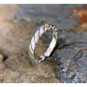 Sterling Silver Toe Ring for Woman Rope Band Toe Ring Adjustable Midi Pinky USA